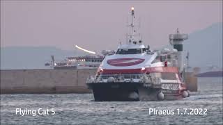 FLYING CAT 5 arrival at Piraeus Port