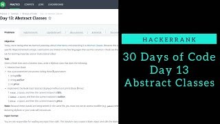Abstract Classes || HackerRank || Day 13 || Python