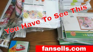 Fansell's Humongous Unboxing Of Cross Stitch And Diamond Painting Product #fanse
