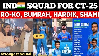 India 🇮🇳 Champions Trophy Squad Announced || Shami, Bumrah Back Gill Vice Caotain || Pak Reactions