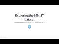 R Tutorial: Exploring the MNIST dataset