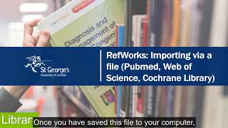 RefWorks: Import via a file (Pubmed, Web of Science, Cochrane Library)