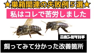 巣箱作りの失敗例と反省。日本蜜蜂重箱養蜂。飼ってみて分かった良くなかった点は。