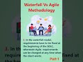 Agile vs waterfall methodology |Part-1 #shorts #testing