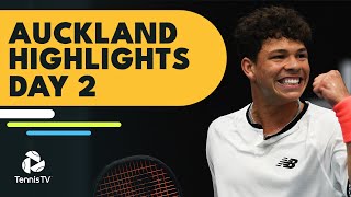 Shelton Faces Baez; Humbert, Isner \u0026 More In Action | Auckland 2023 Day 2 Highlights