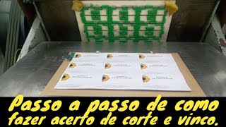 Acerto de corte e vinco/passa a passo olha e aprende.