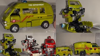 Transformers encore 2008 generation one ratchet review Emergency green japanese G1 movie 2007 homage