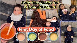 *BABY SOLID FOOD* Diet  5-6 Month Baby’s First Weight Gain Food -\u0026 Toddlers Routine - Mom of 3