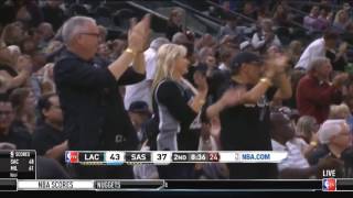 Jonathan Simmons fast break dunk - Los Angeles Clippers @ San Antonio Spurs 11/5/2016