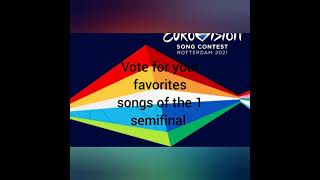 Voting simulation of the 1 semifinal of the Eurovision Song Contest 2021