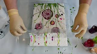 Creating Stunning Flower Designs With Fluid Acrylics And Bubble Wrap - Easy Begi