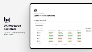 UX Research Notion Template Demo | Organize & Track User Testing in One Place