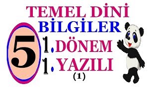 5.Sınıf Temel Dini Bilgiler 1.Dönem 1.Yazılı