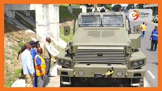 CS Kindiki receives armoured vehicles to be used in operation against bandits in northern Kenya