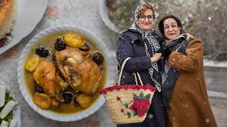 Aloo Mosamma  آلو مسما در روز برفی رشت