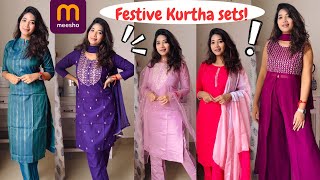 Meesho Festive Kurtha sets 🛍️ || Under Rs.500/- office wear / college wear✨