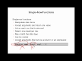 Oracle SQL Video Tutorial 14 : Single Row Functions