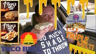 Taco Bell ☆$1 TRIPLE MELT BURRITO \u0026 $1 NACHOS☆ Food Review!!!