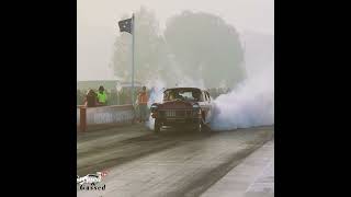 Wild 55 Chevy gasser lives up to its reputation. Driver, Ash knows how to wow the crowd!