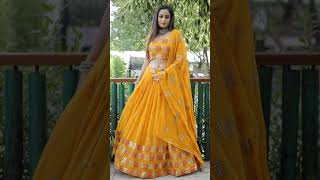 beautiful yellow lehenga designe collection \u0026 haldi dress #share #shorts #subscribe