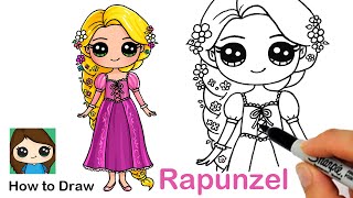 How to Draw Princess Rapunzel | Disney Tangled