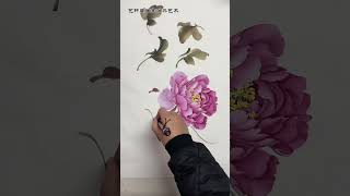 牡丹叶子的组合与应用（一） traditional Chinese painting