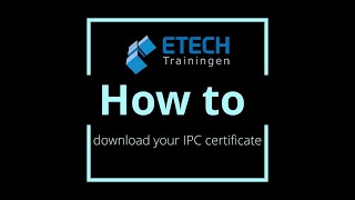 How to download your IPC certificate