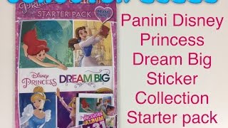 Disney Princess Dream Big Panini sticker collection starter pack opened