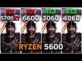 RX 5700 XT vs RX 6600 vs RTX 3060 vs RTX 4060 | RYZEN 5 5600 | Test in 12 Games | 2024