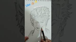 Drawing Easy Zoro Sketch || One Piece #onepiece #anime #shorts