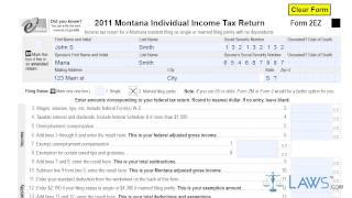 Form 2EZ Montana Individual Income Tax Return