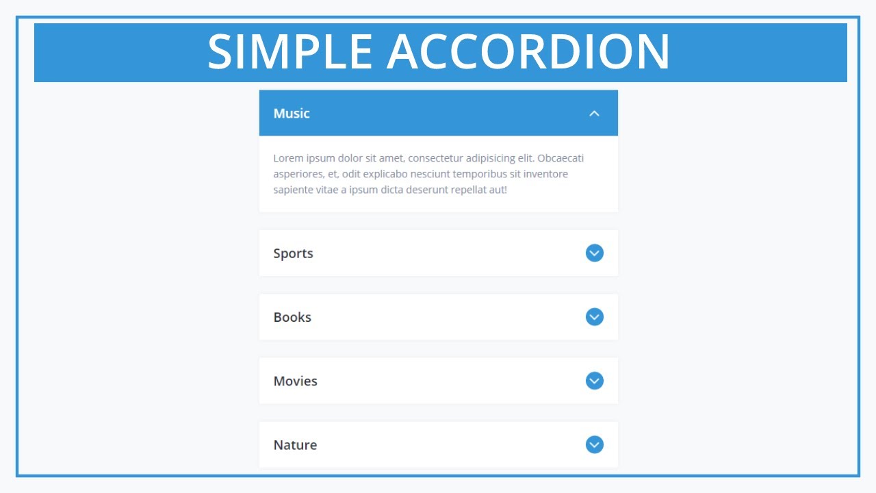 Simple Accordion Menu Using Html And Css Only