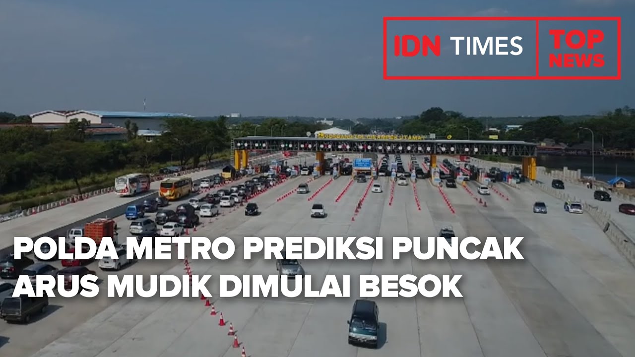 Polda Metro Prediksi Puncak Arus Mudik Dimulai Besok - YouTube