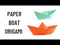 How to make Paper Boat - Easy Paper Boat Origami - Crafts by Aiza