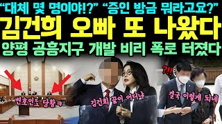 “대체 몇 명이야!?” “증인 방금 뭐라고요?” 김건희 오빠 또 나왔다! 양평 공흥지구 개발 비리 폭로 터졌다