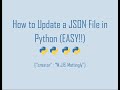 How to Append JSON files in Python