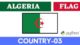 Algeria flag drawing using python | #code_gyani | #algeria