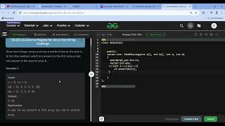 Find missing in second array Practice GeeksforGeeks
