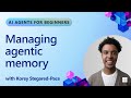AI Agent Memory: Building Self-Improving Agents