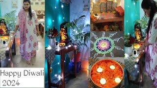 Diwali celebration and decoration , दिवाली  कैसे मनायी | Diwali celebration  2024