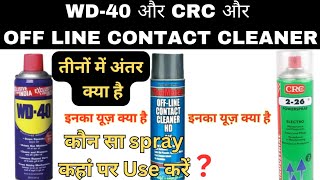 WD40 and CRC kya hai | Contact Cleaner CRC in hindi | कौन सा स्प्रे कहां पर use करें