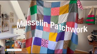 I sew patchwork bed linen for myself out of muslin