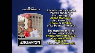 Alisha Montoute ~ Short Obituary