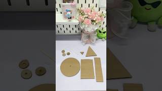 DIY Mini Spinning Wheel from Cardboard #diy #cardboard #handmade #spinningwheel #cute