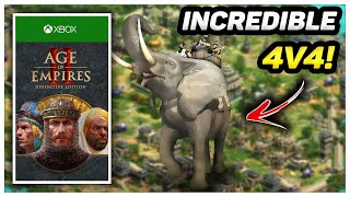 this 4v4 ranked game was INSANE! Age of Empires 2 XBOX!