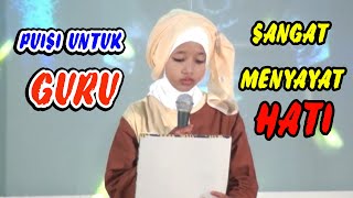 PUISI UNTUK GURU YANG PALING SEDIH - JASA GURU