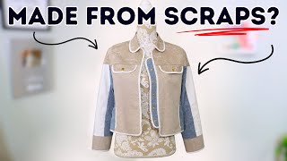 How I made this UNIQUE jacket entirely from FABRIC SCRAPS!