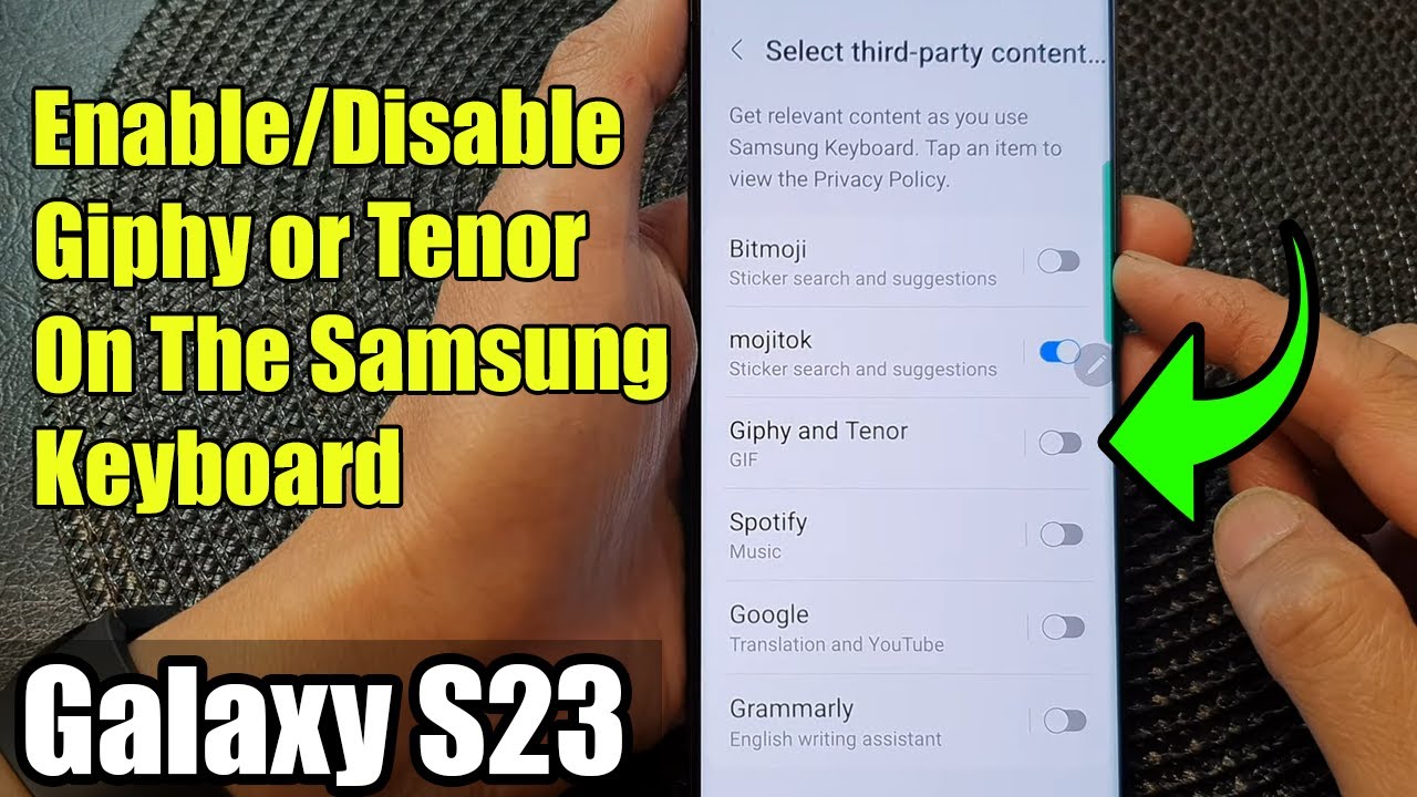 Galaxy S23 S How To Enable Disable Giphy Or Tenor On The Samsung
