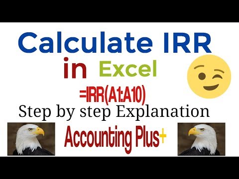 Calculate IRR in Excel 2018 Calculate IRR in Excel 2018