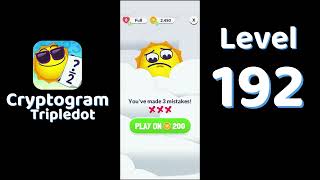 Cryptogram Tripledot Level 192 Answer | SolutionGuruji